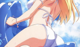 泳衣动漫美女,夏日风情下的青春魅力